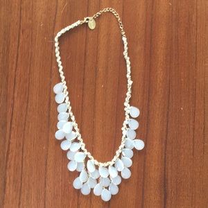 Gold with white gem necklace